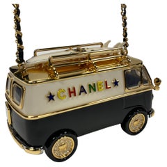 Chanel Gold-tone Plexi Enamel Stras Mini Van Minaudiere