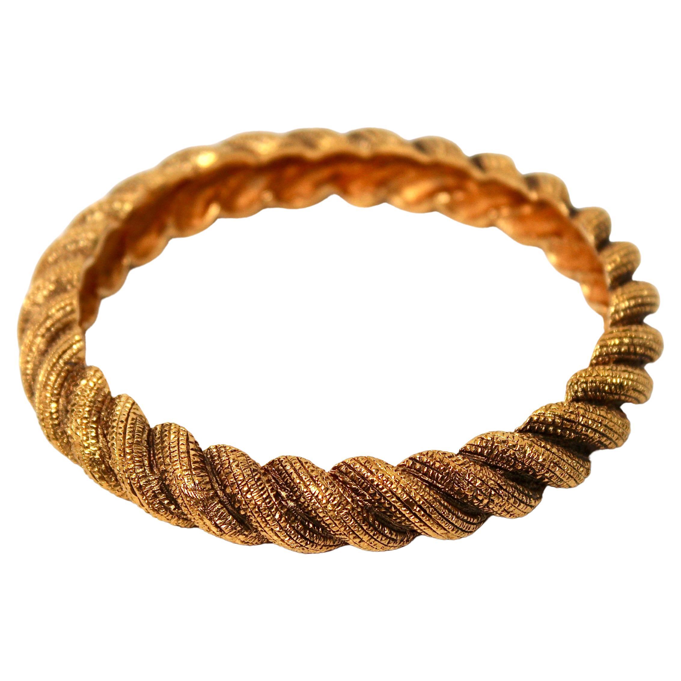 Bracciale Chanel con braccialetto a spirale in oro, circa anni 
90 in vendita