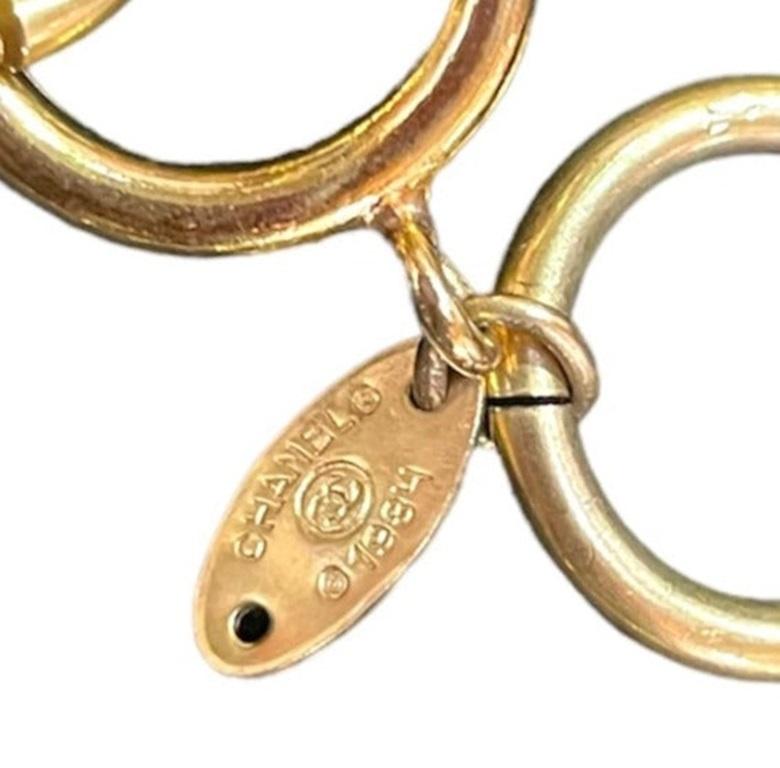 Chanel - Collier à deux rangs de perles noires dorées, 1984 Excellent état - En vente à Los Angeles, CA