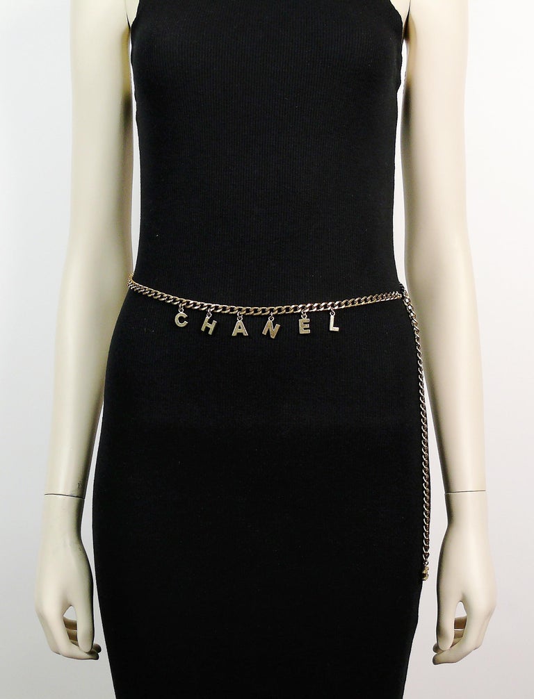 Chanel Black and White CC Logo Suspenders