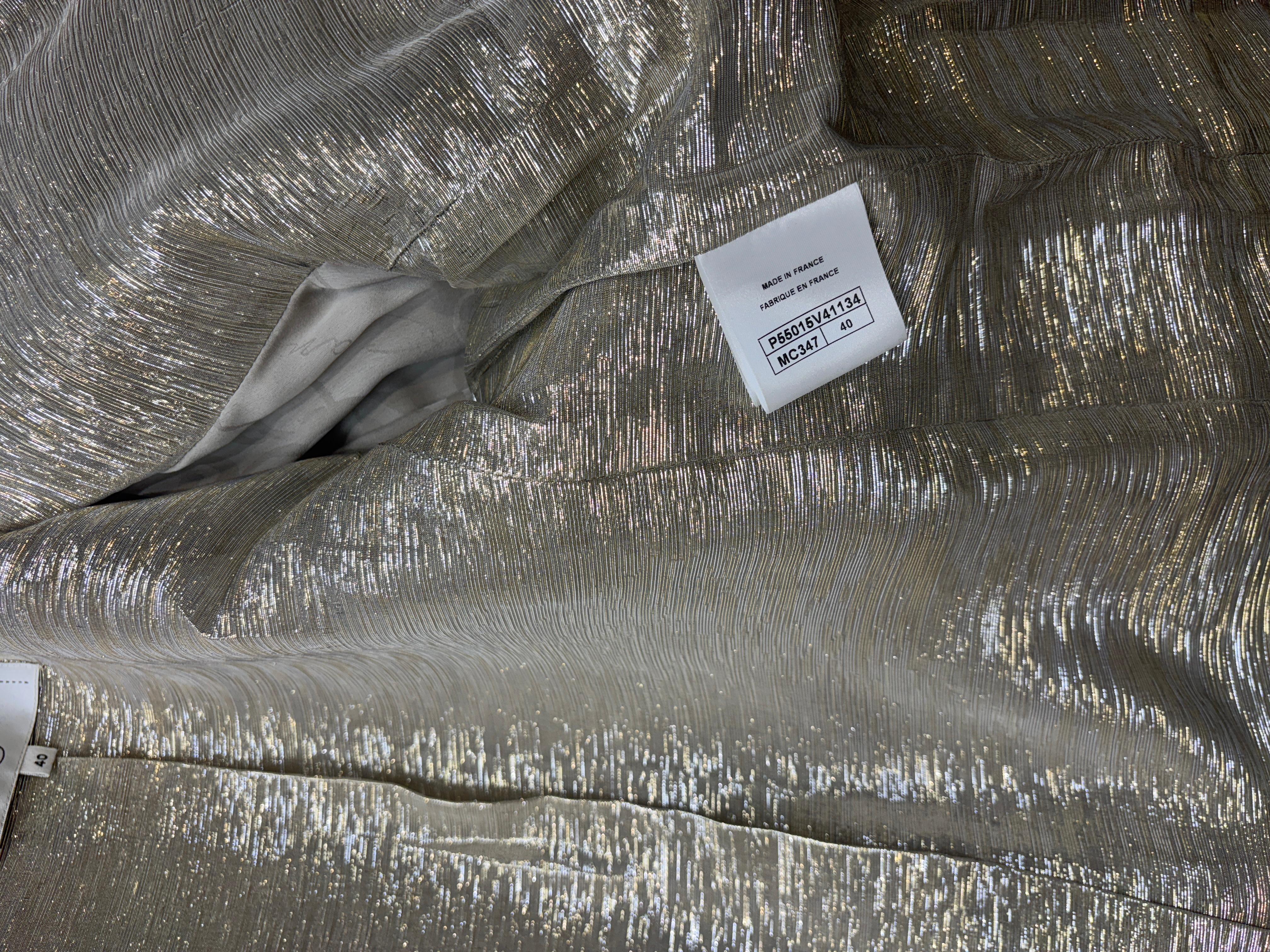 Chanel Gold Tweed Geometrische Jacke/Größe 40 im Angebot 15