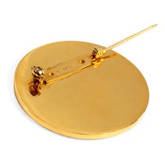 Chanel Gold Vintage Coco Chanel Coin Star Pin