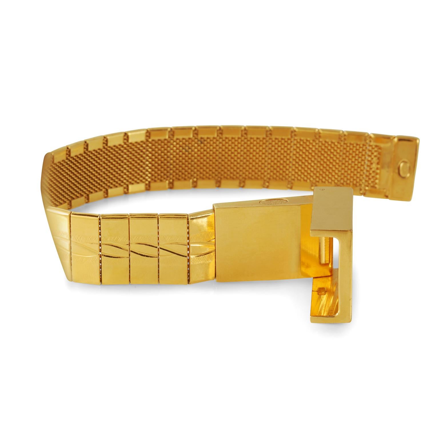 Chanel Gold Watch Band Bracelet In Excellent Condition In Palm Beach, FL