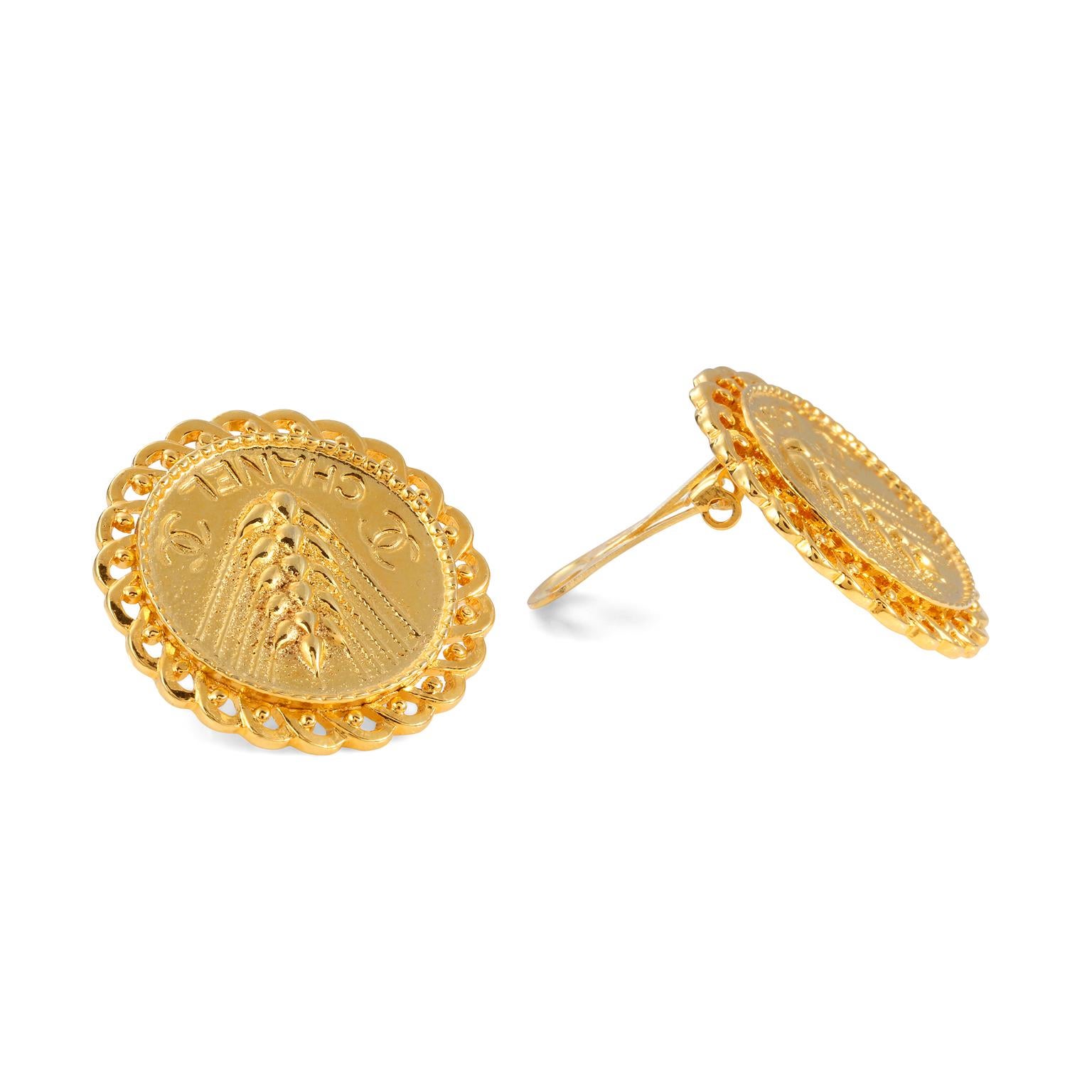 chanel wheat earrings