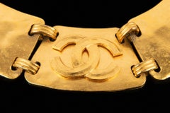 Chanel Golden Beaten Metal Dickey Necklace, 1998