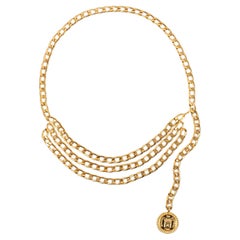 Chanel golden belt 1980s