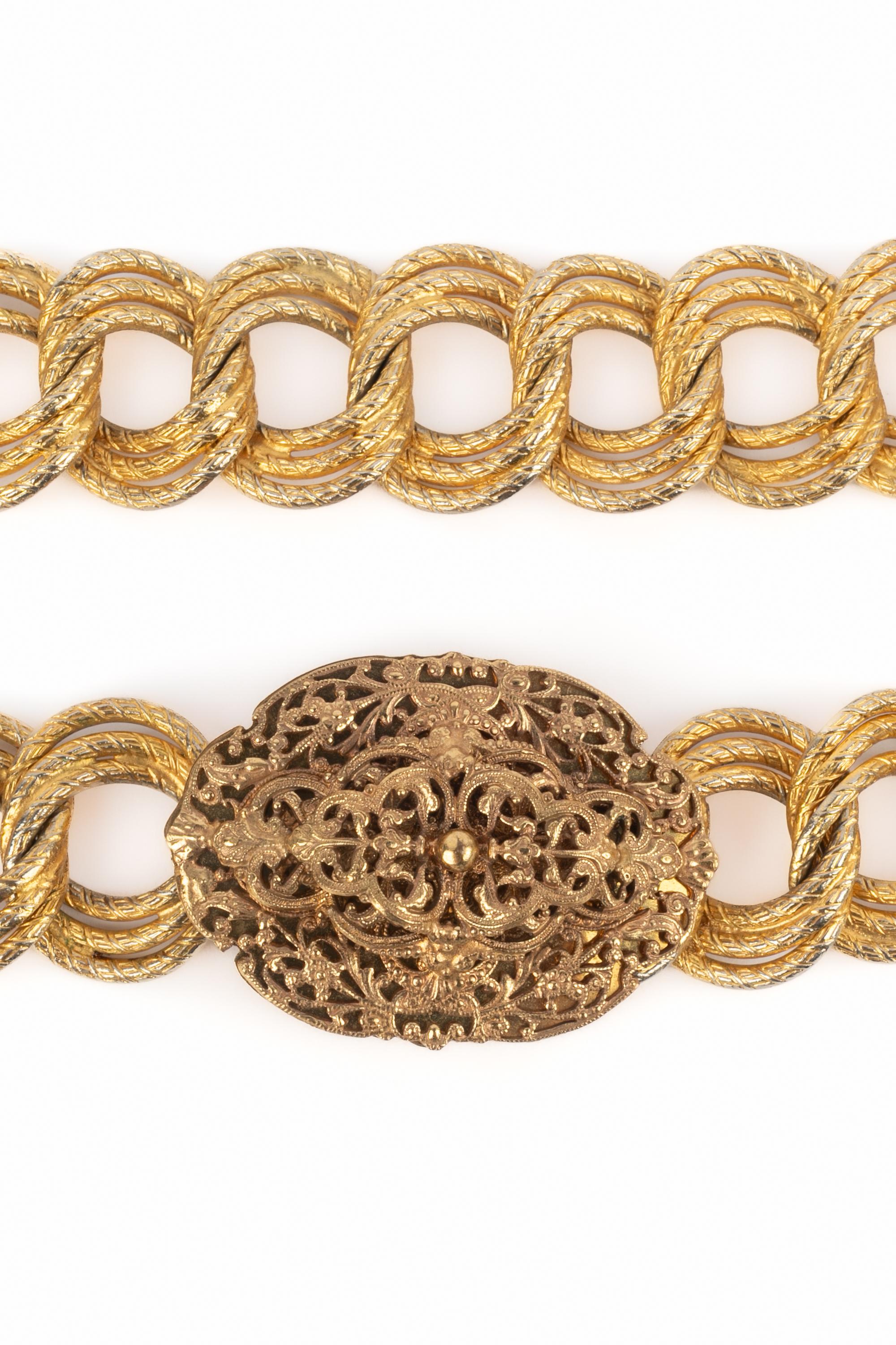 Cinturón dorado Chanel en Excelente estado para la venta en SAINT-OUEN-SUR-SEINE, FR