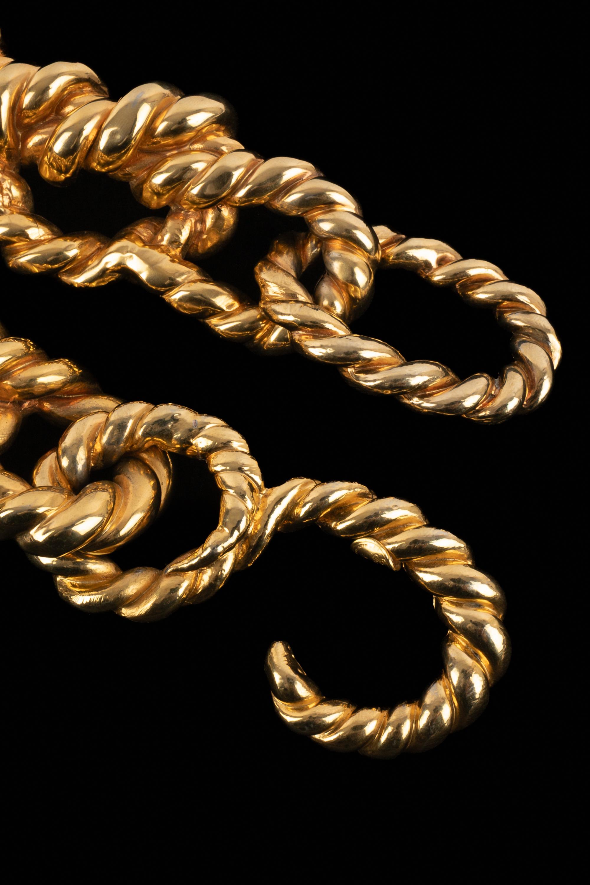 Chanel cinturón dorado Primavera-Verano 1990 en Excelente estado para la venta en SAINT-OUEN-SUR-SEINE, FR