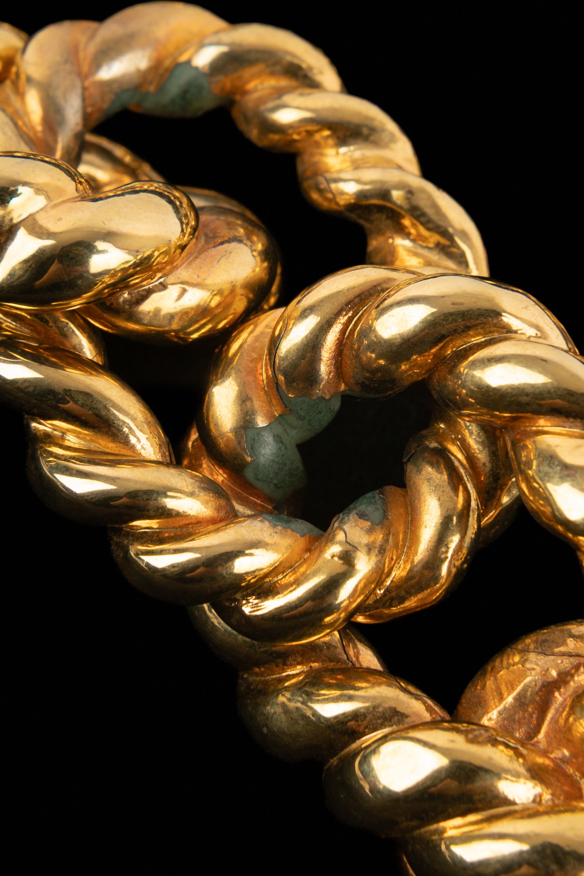 Femenino o masculino Chanel cinturón dorado Primavera-Verano 1990 en venta