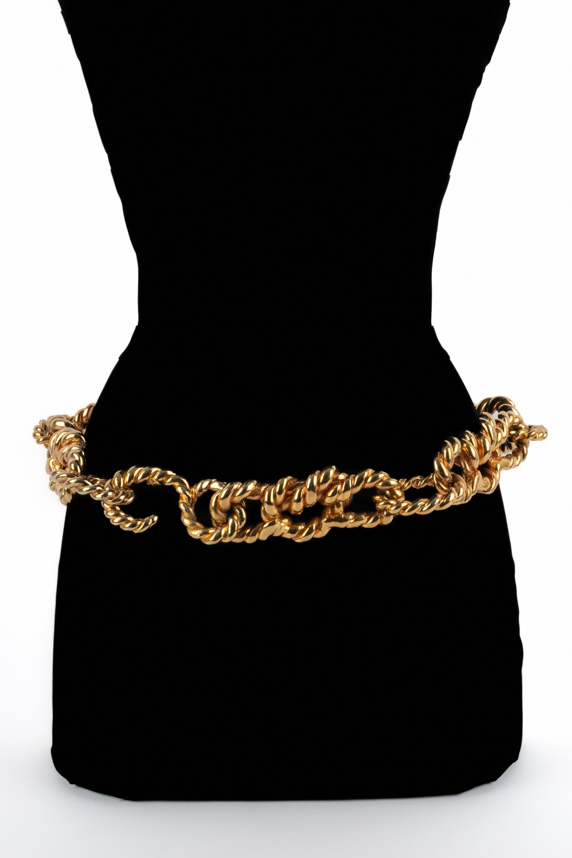 Chanel cinturón dorado Primavera-Verano 1990 en venta 2