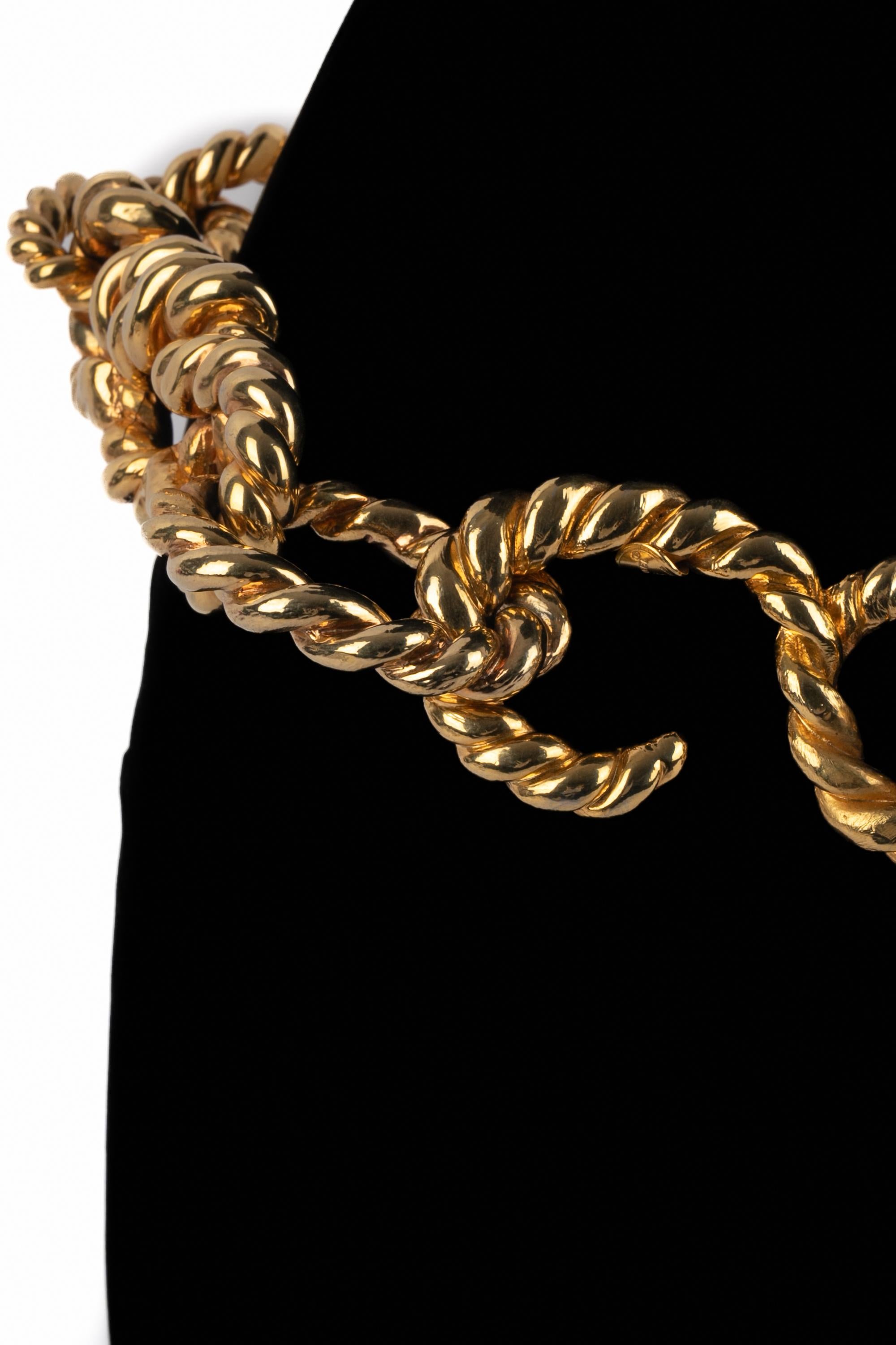 Chanel cinturón dorado Primavera-Verano 1990 en venta 3