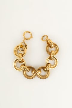 Chanel Golden Bracelet in Golden Metal with Swarovski Rhinestones, 2003