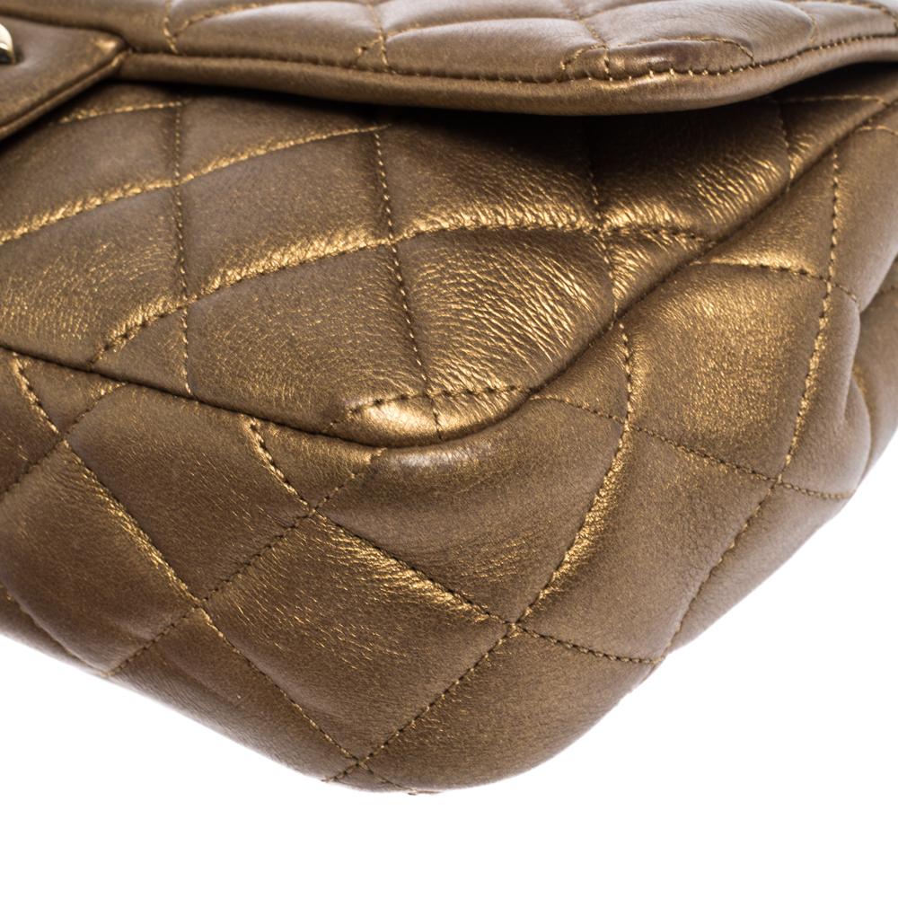 Chanel Golden Brown Quilted Leather Classic Single Flap Bag 3