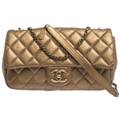 Chanel Golden Brown Quilted Leather Classic Single Flap Bag