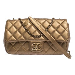 Chanel Golden Brown Quilted Leather Classic Single Flap Bag