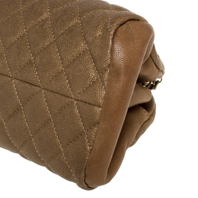 Chanel Golden Brown Quilted Leather Small Just Mademoiselle Bowler Bag 7