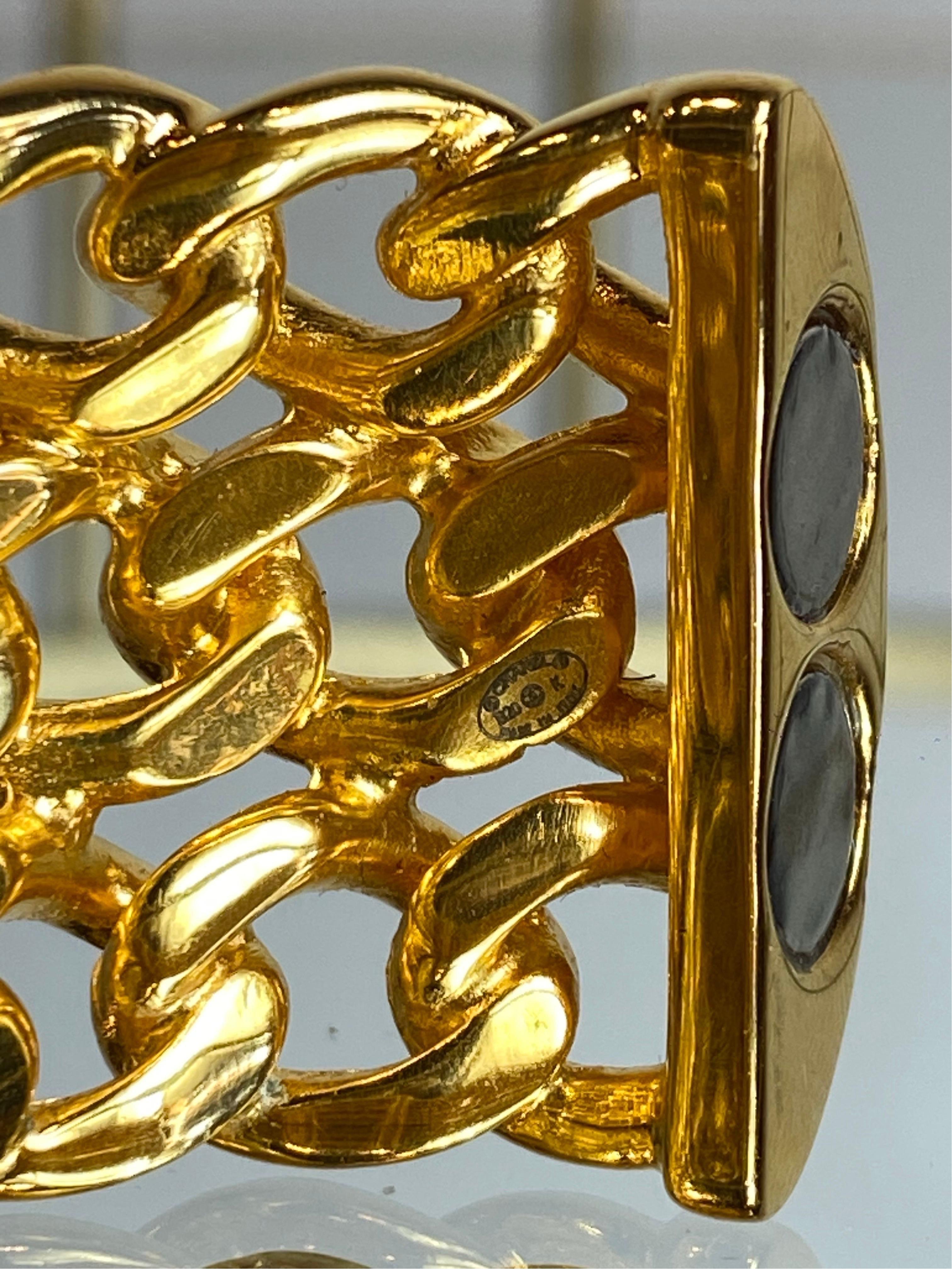 Chanel golden chain CC bracelet For Sale 4