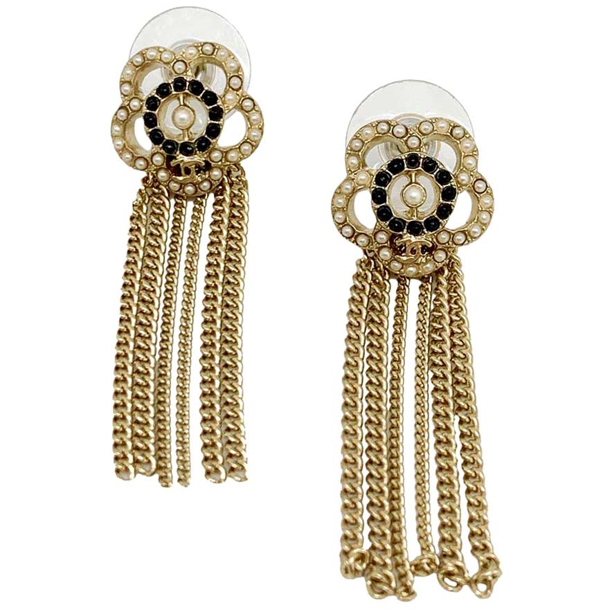 Chanel Golden Chains Stud Earrings