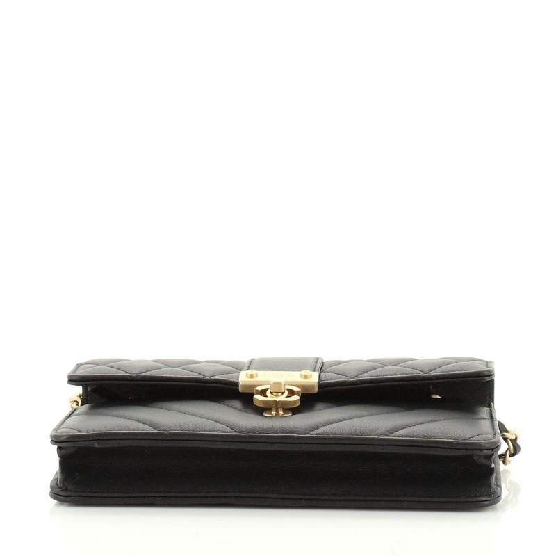 Black Chanel Golden Class 2.0 Wallet on Chain Mixed Quilt Calfskin