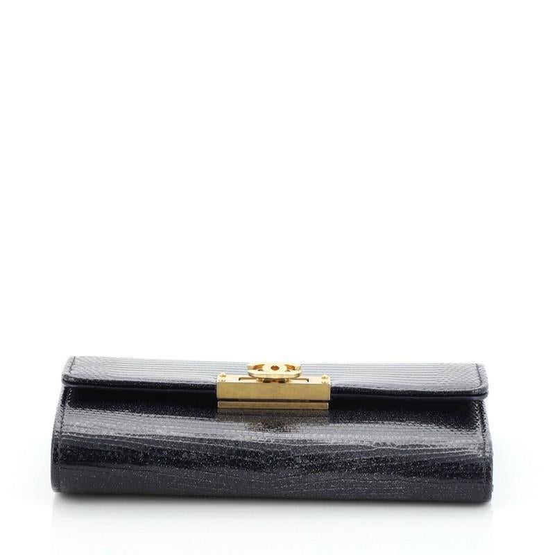 Chanel Golden Class Wallet Lizard In Good Condition In NY, NY