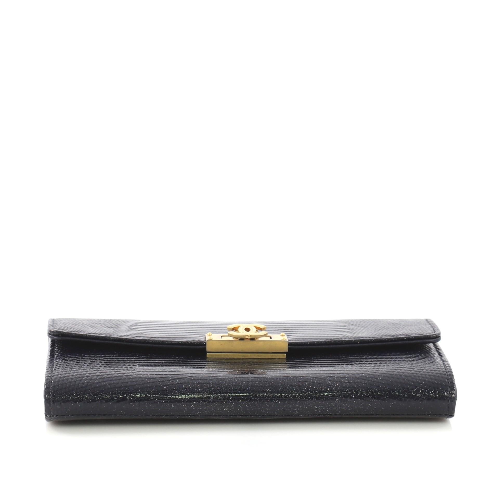 Women's Chanel Golden Class Wallet Lizard