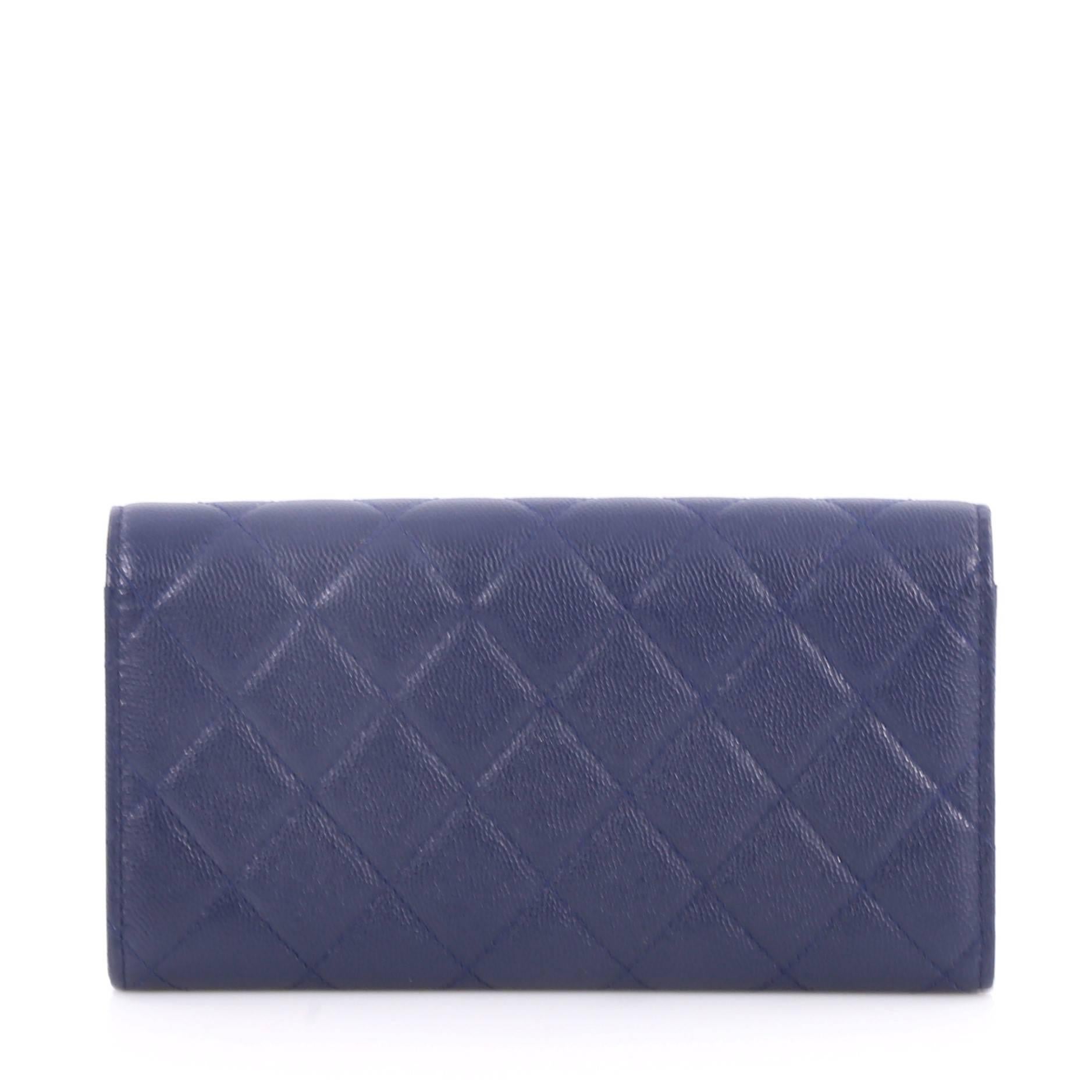 Chanel Quilted Caviar Golden Class Wallet  In Good Condition In NY, NY