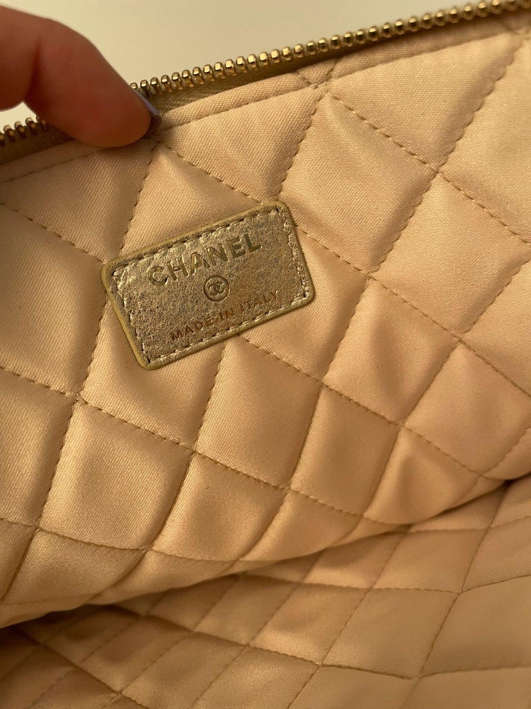 Chanel golden clutch bag For Sale at 1stDibs