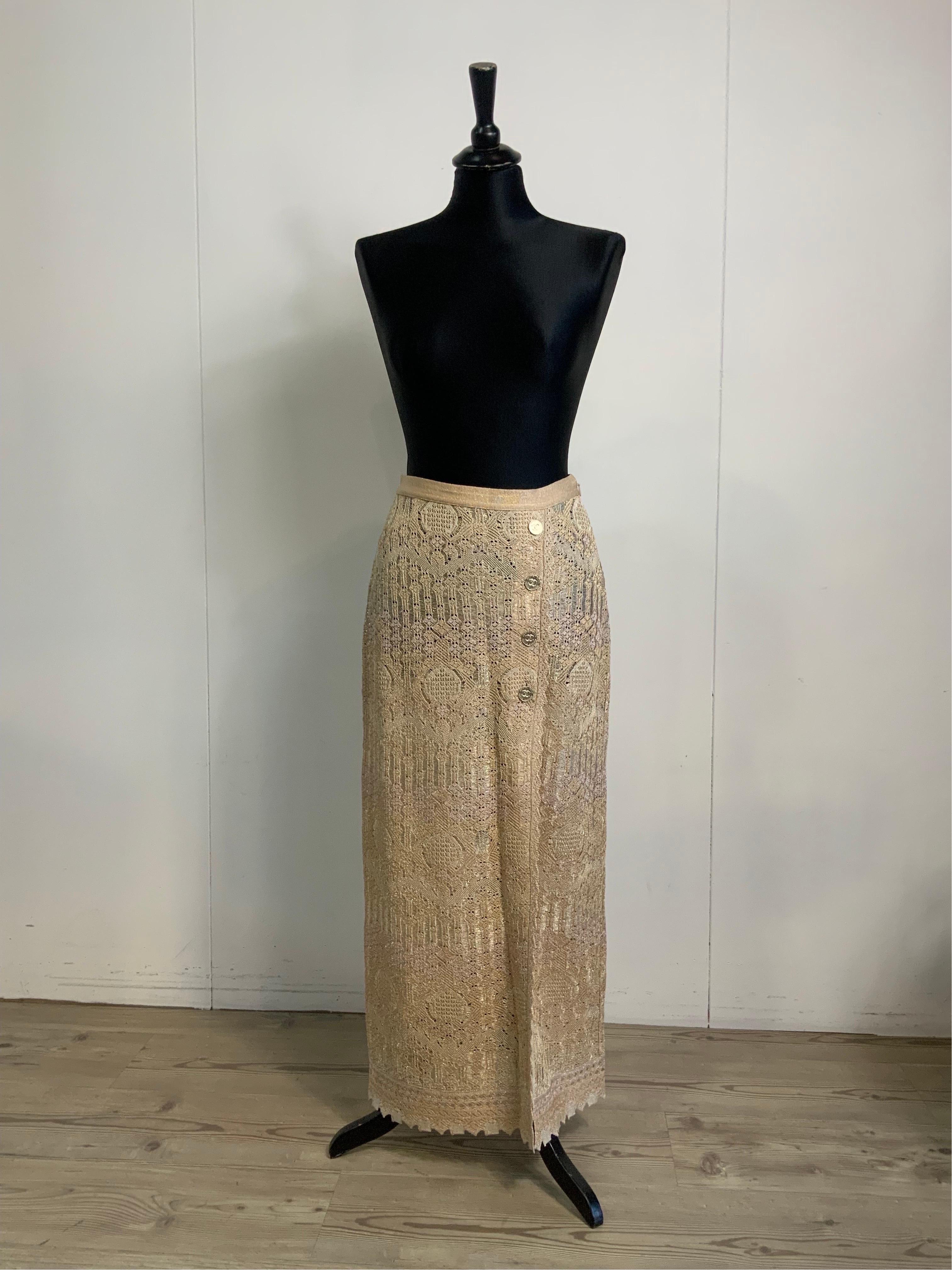 Chanel golden Combo: Dress, trousers, skirt, slip and culottes. 1