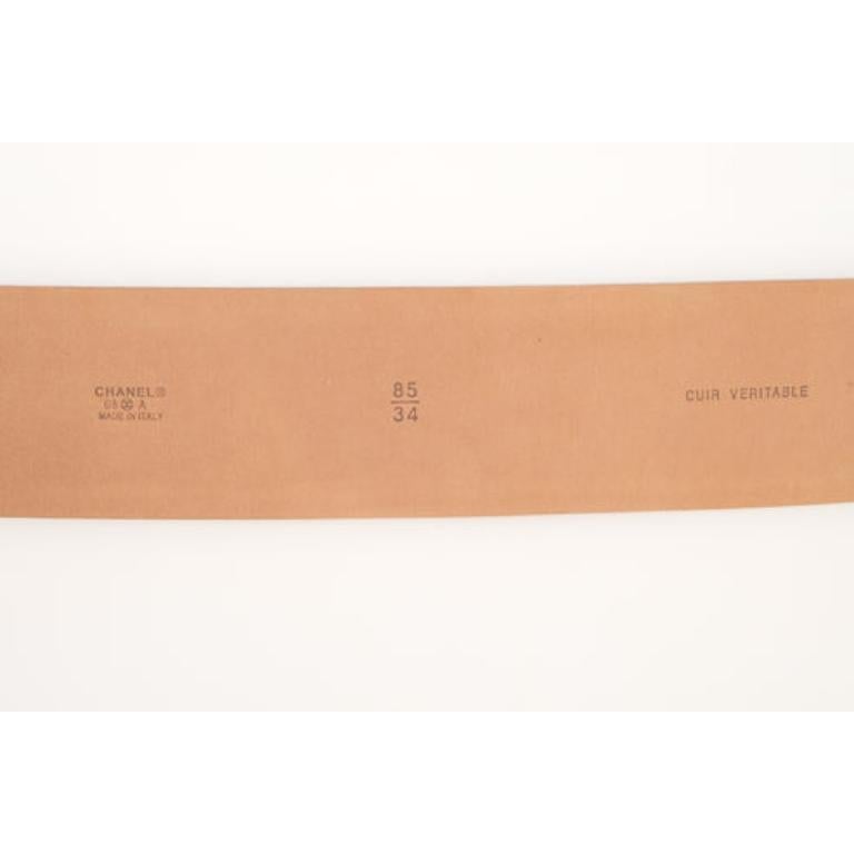 Chanel Goldener Ledergürtel, 2008 im Angebot 2