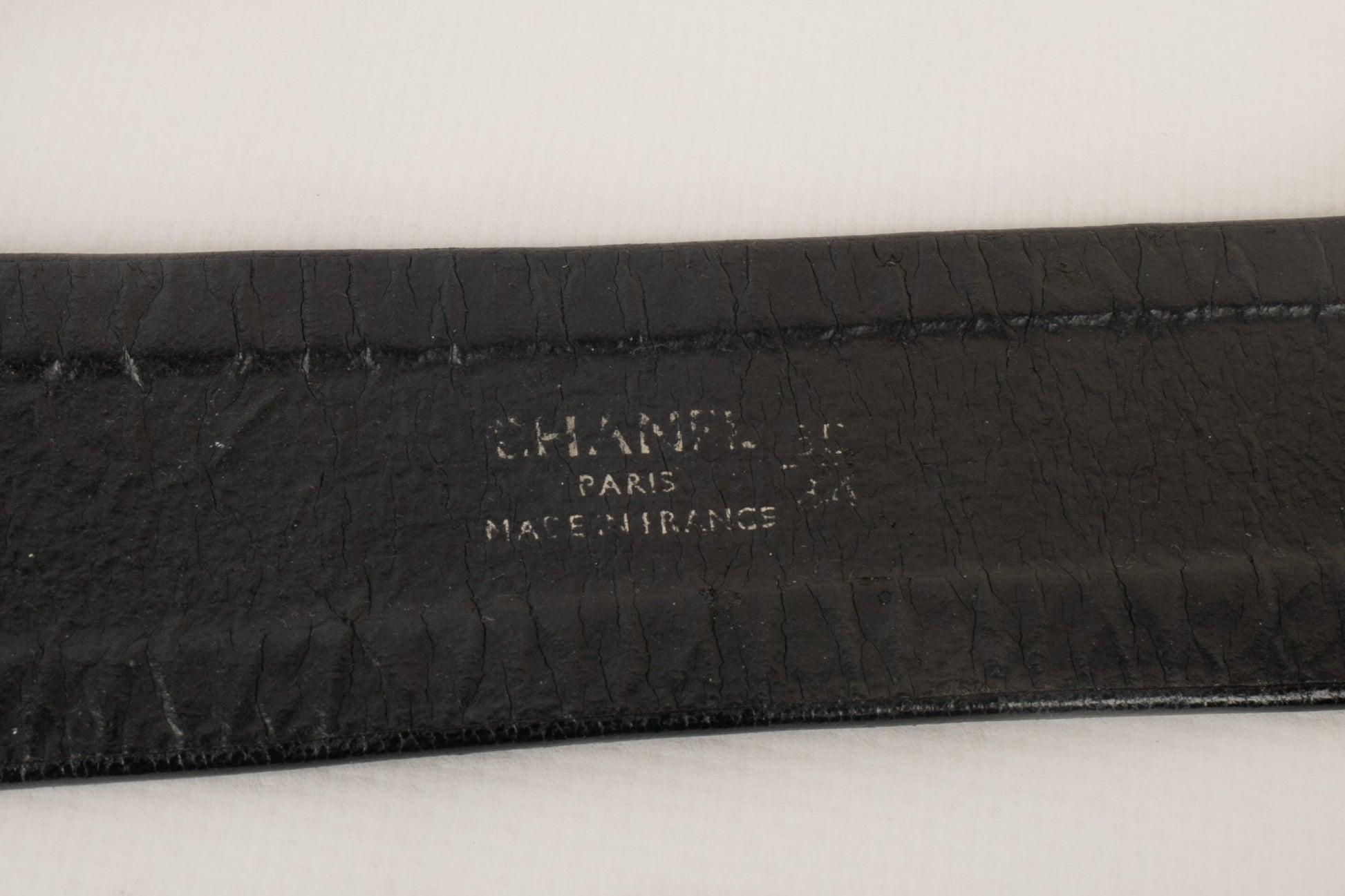Chanel Golden Metal and Leather Belt, 1990s 3