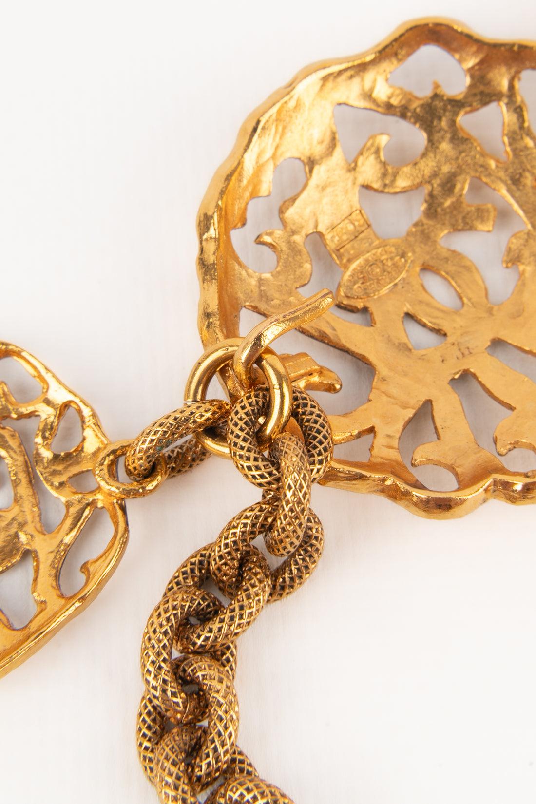 Chanel Golden Metal Belt, 1990s For Sale 2