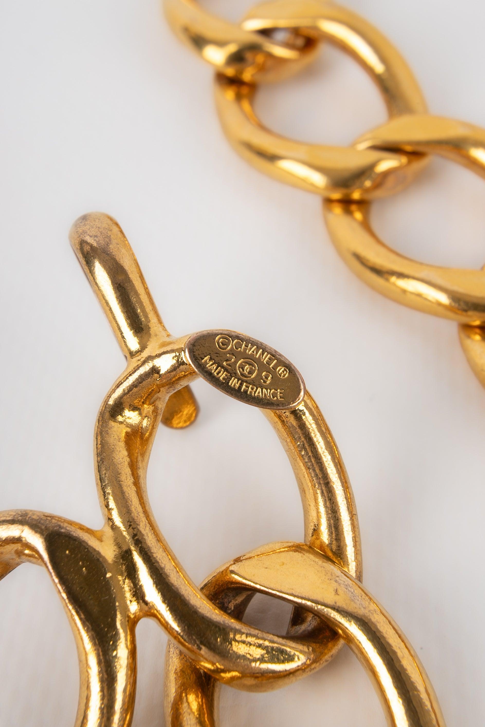 Chanel Goldener Metallgürtel aus Metall, 2009 im Angebot 2