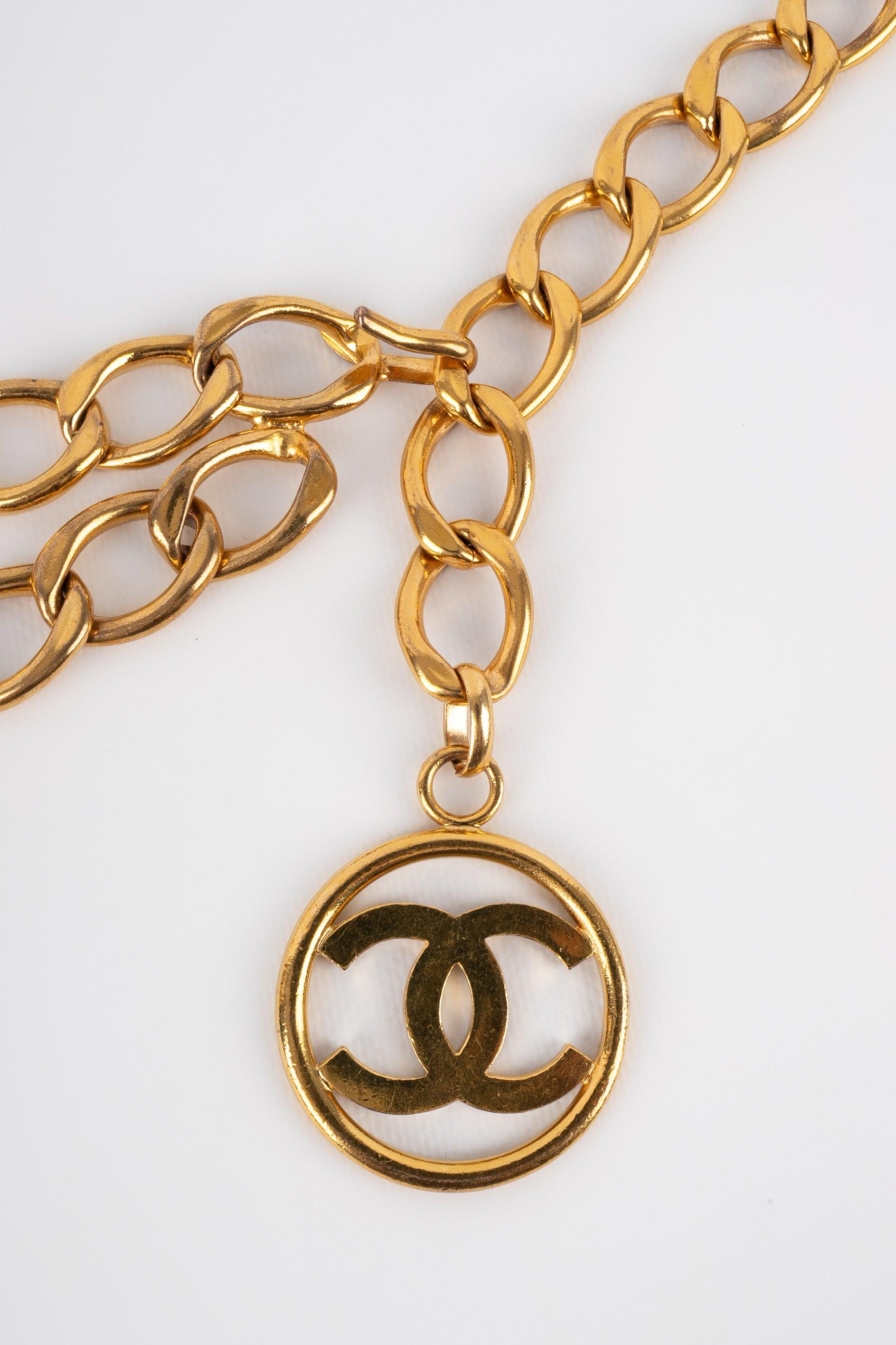 Chanel Goldener Metallgürtel aus Metall, 2009 im Angebot 3