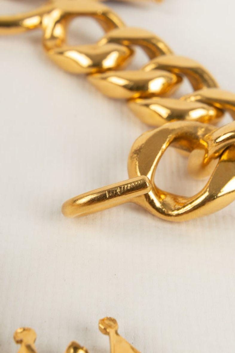 Chanel Golden Metal Belt and Multicolored Enamel 3