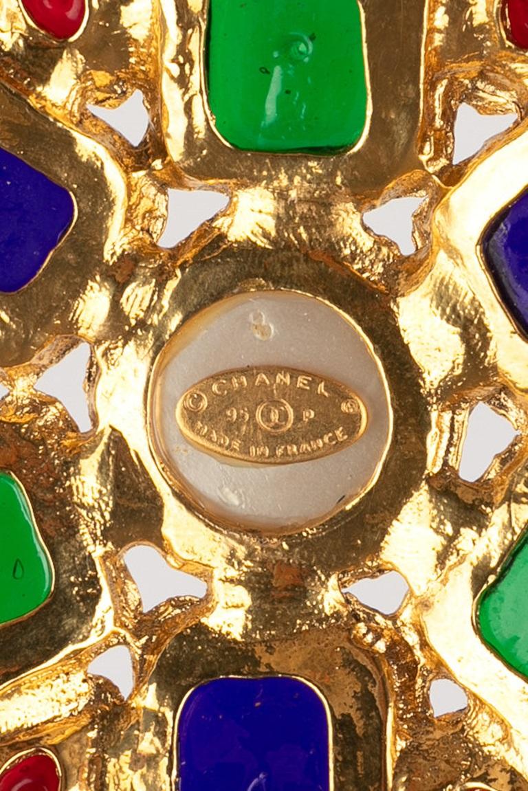 Spilla in metallo dorato Chanel, anni '90 3