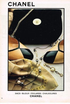 Chanel Golden Metal Brooch and Glass Paste Cabochons
