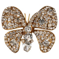 Chanel Golden Metal Butterfly Brooch