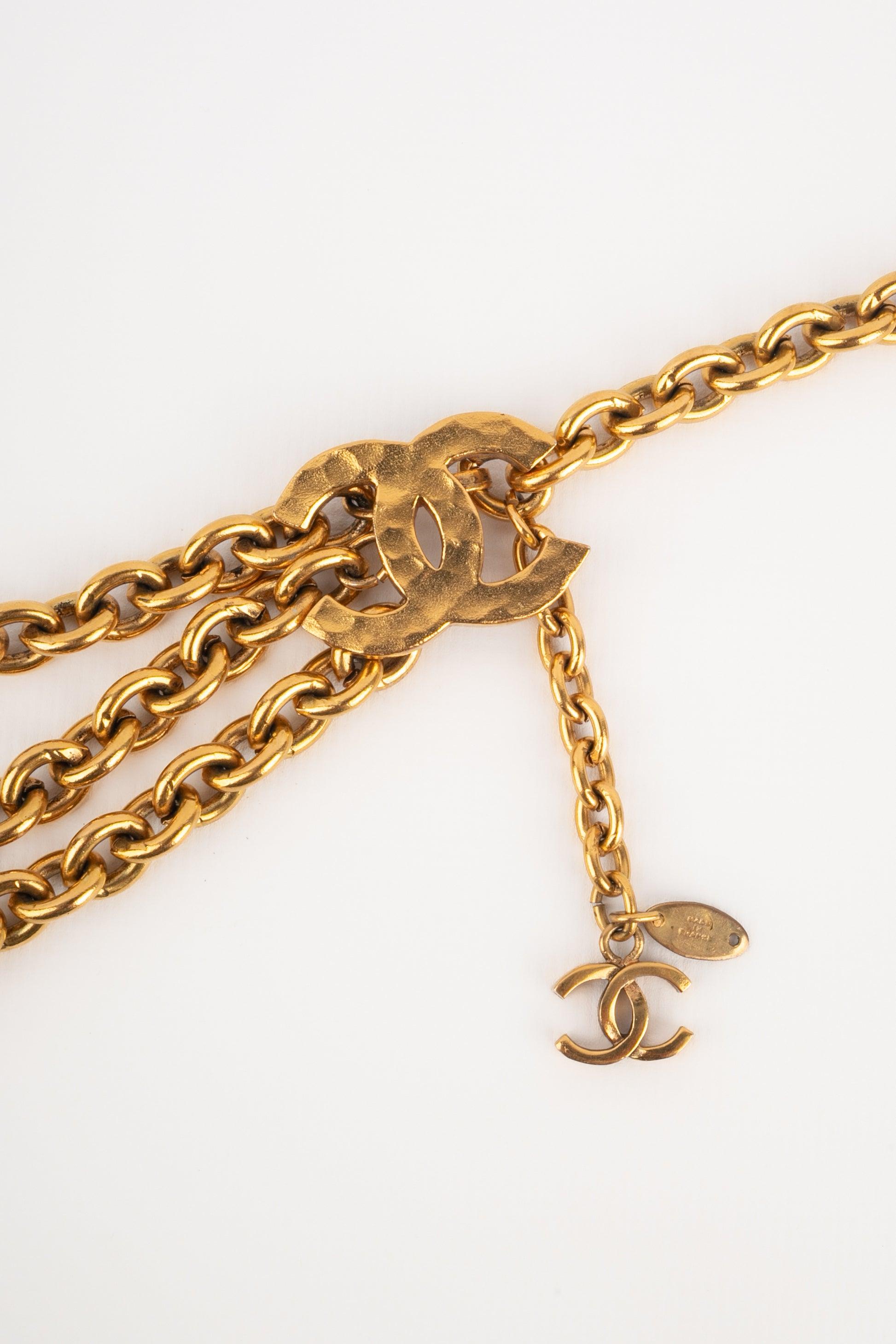 Chanel Golden Metal CC Chain Belt, 1982 In Excellent Condition In SAINT-OUEN-SUR-SEINE, FR