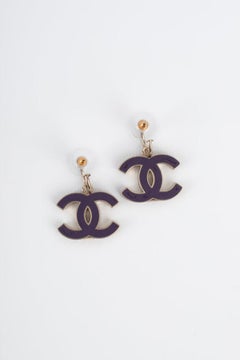 Chanel Golden Metal CC Earrings, 2004