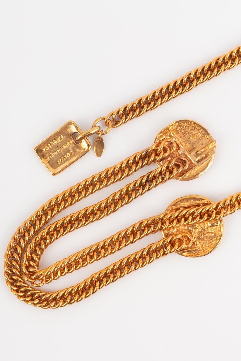 Chanel Golden Metal Chain Belt, 1980s 4