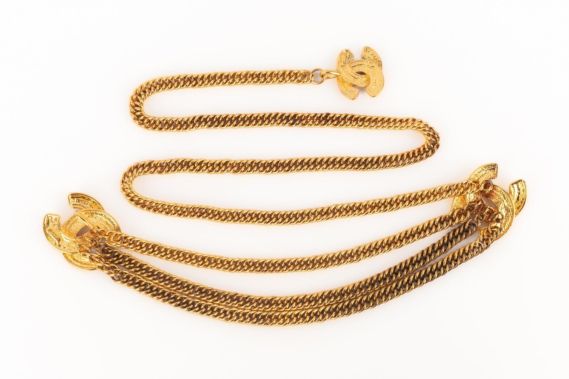 Chanel Golden Metal Chain Belt, 1990s 2