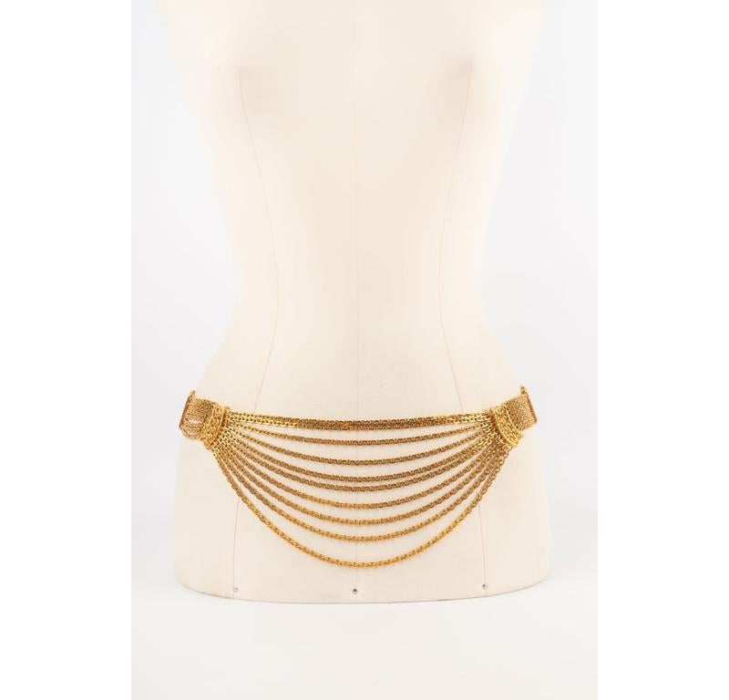 Brown Chanel Golden Metal Chain Belt Fall, 1996 For Sale