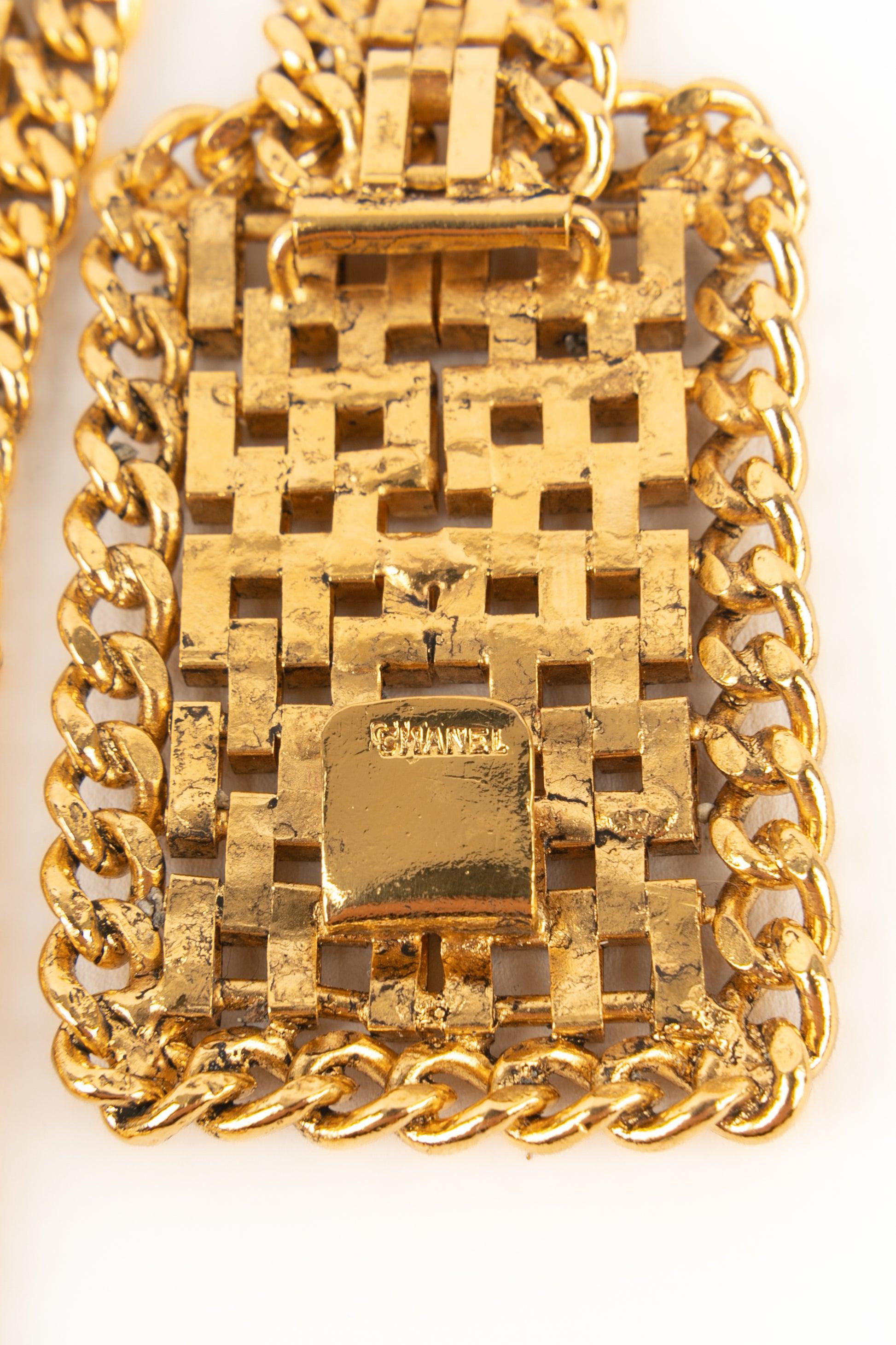 Chanel Golden Metal Chain Belt Haute Couture Coco Era For Sale 1