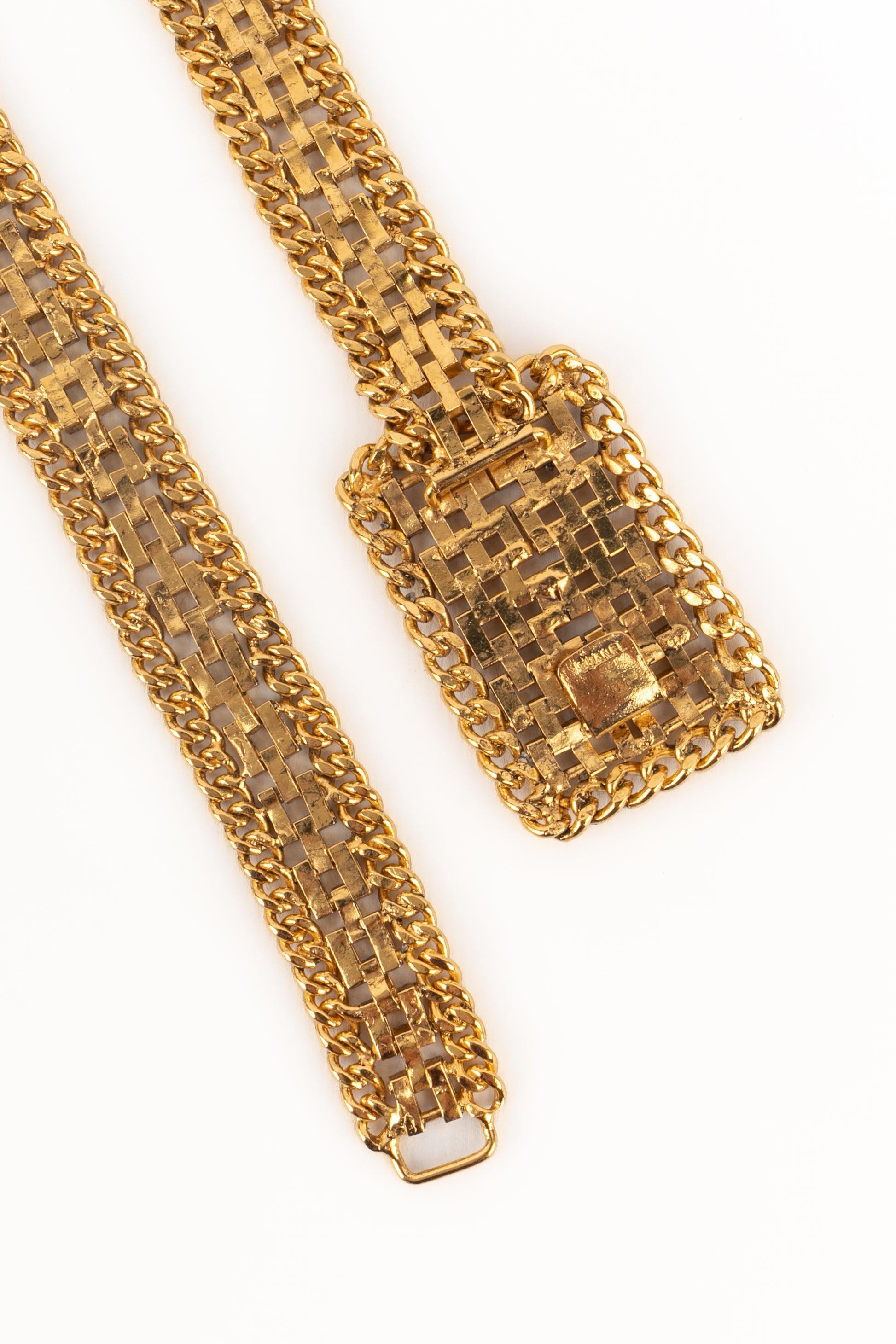 Chanel Golden Metal Chain Belt Haute Couture Coco Era For Sale 2