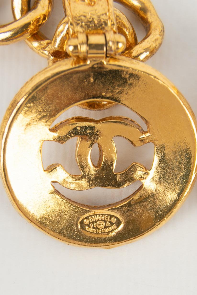 Chanel Golden Metal Chain Belt Ornamented with CC Logo, 1994 For Sale 4