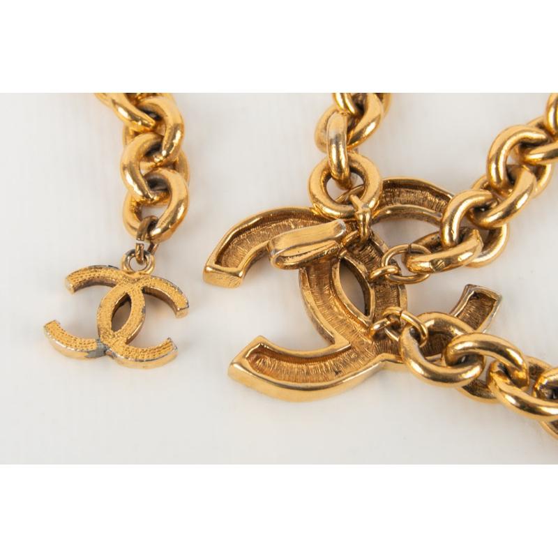 Chanel Golden Metal Chain Belt with a CC Logo, 1980s 4