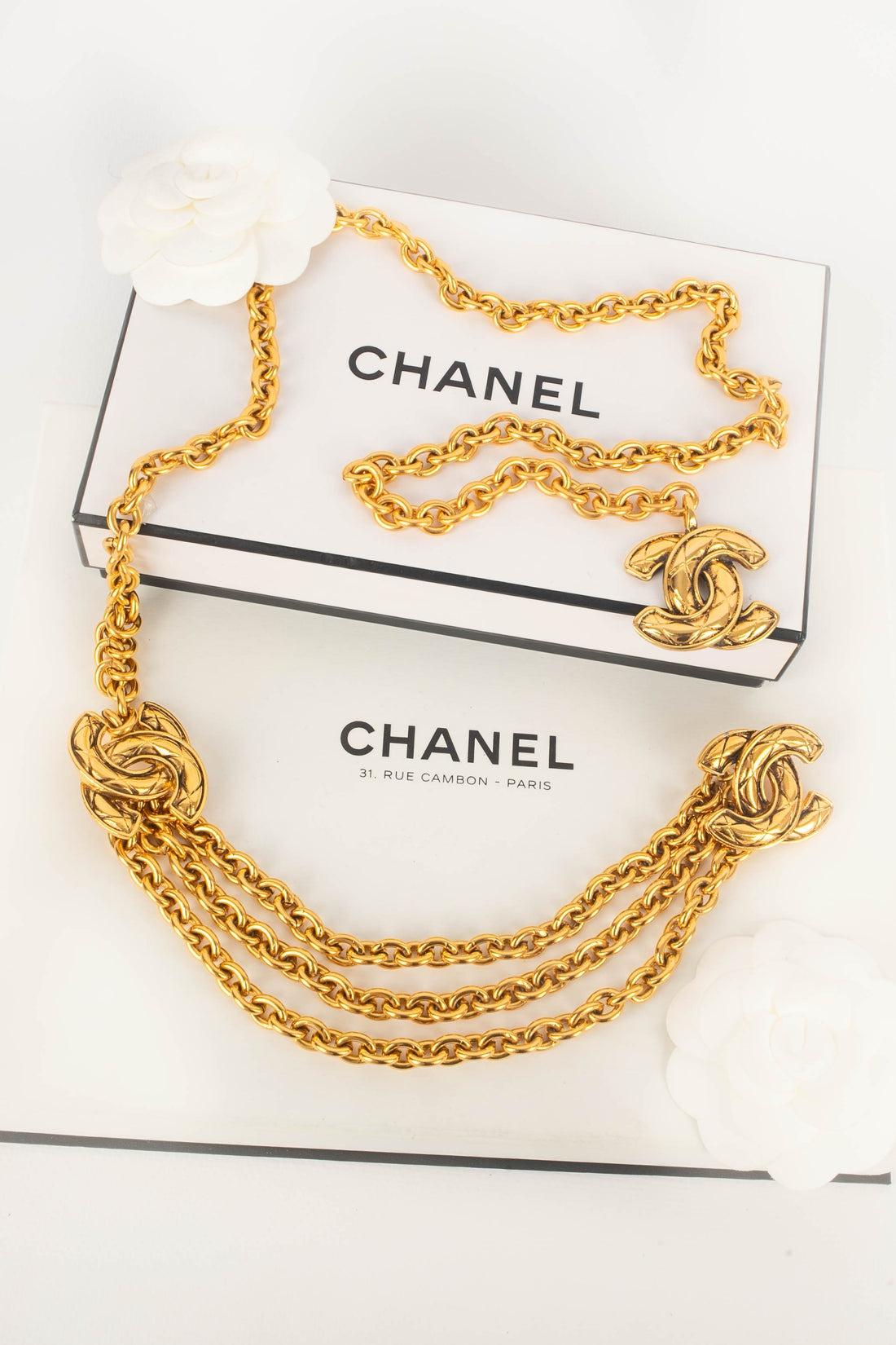 Chanel Golden Metal Chain CC Belt, 1980s 2