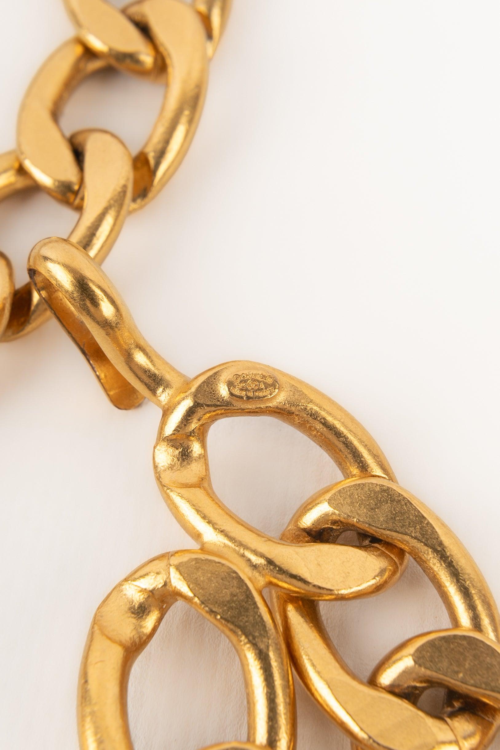Women's Chanel Golden Metal Chain Label with Charms, 1995