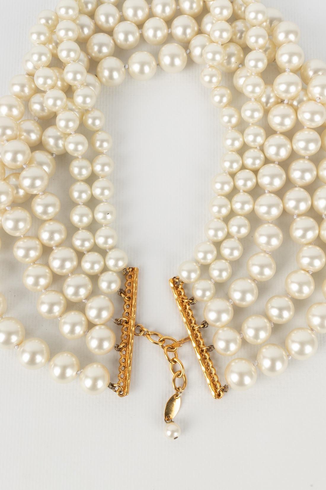 Chanel Golden Metal Choker Necklace, 1980s 1
