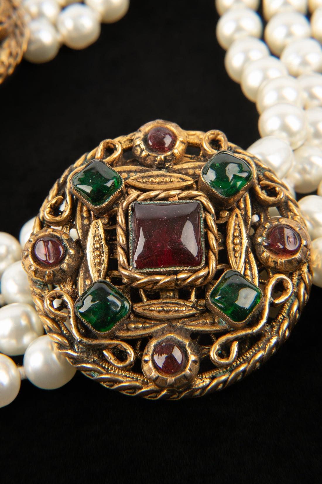 Chanel Golden Metal Choker Necklace, 1984 1